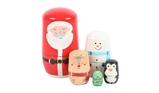 Christmas Russian Nesting Doll Set